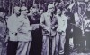 Hàng đầu từ trái sang: Đồng chí Nguyễn Lương Bằng, Tướng Phạm Kiệt và Chủ tịch Hồ Chí Minh. Ảnh: Tư liệu.