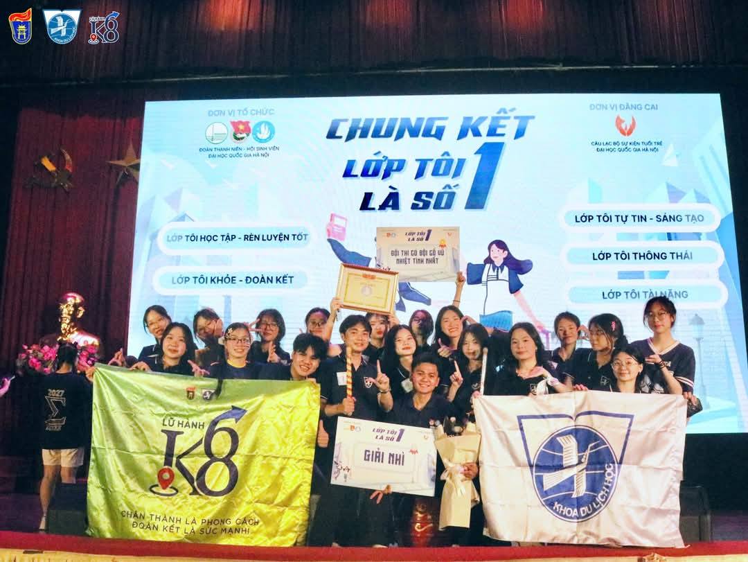 ĐỘI THI K68 QUẢN TRỊ DỊCH VỤ DU LỊCH VÀ LỮ HÀNH ĐẠT NHIỀU GIẢI THƯỞNG TRONG CUỘC THI “LỚP TÔI LÀ SỐ 1” CẤP ĐẠI HỌC QUỐC GIA HÀ NỘI
