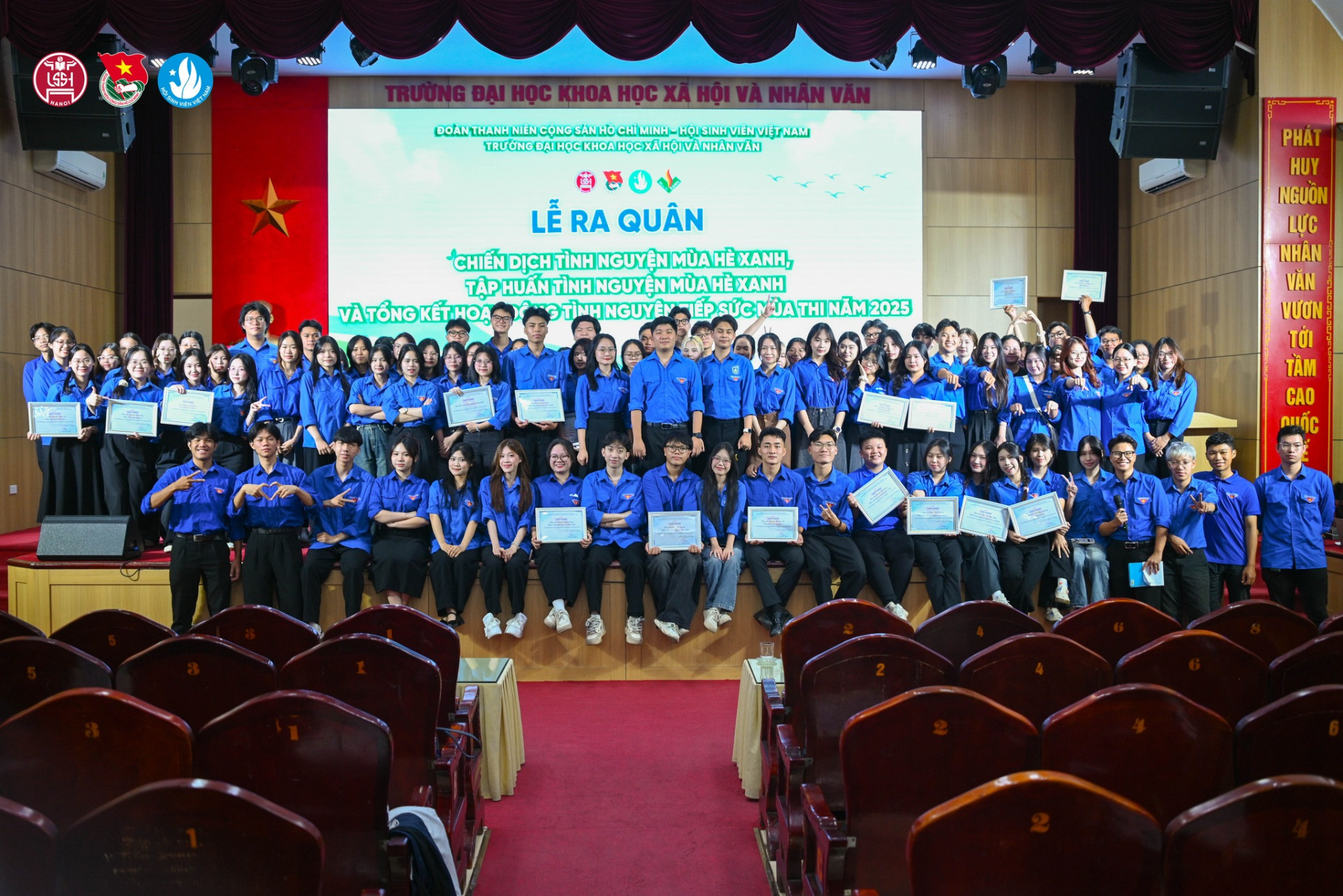 LỄ RA QUÂN, TẬP HUẤN CHIẾN DỊCH TÌNH NGUYỆN MÙA HÈ XANH VÀ TỔNG KẾT HOẠT ĐỘNG TÌNH NGUYỆN TIẾP SỨC MÙA THI NĂM 2025